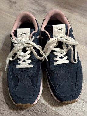 TOMS Wyndon Nylon/Suede Women’s Sneakers Size 7.5 Navy Multi